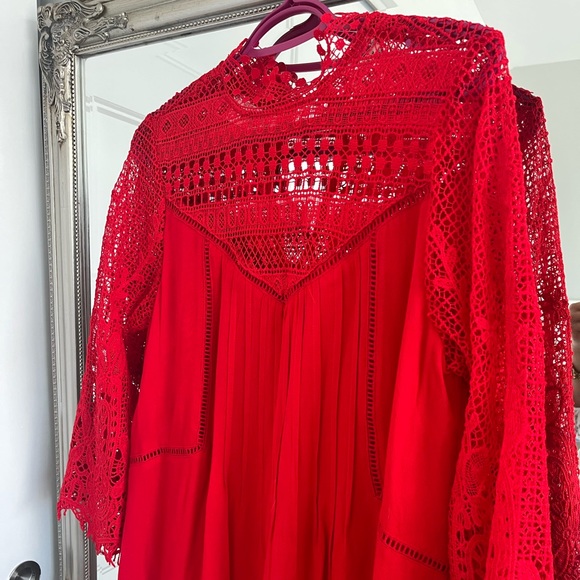 Red dress with side pockets - Picture 5 of 8